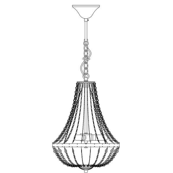 Wisząca lampa kryształowa Granso107551 pokojowa łańcuszki ip44 chrom