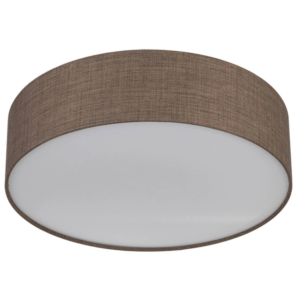 Okrągła lampa sufitowa do salonu Earth 10165 walec biała brązowa