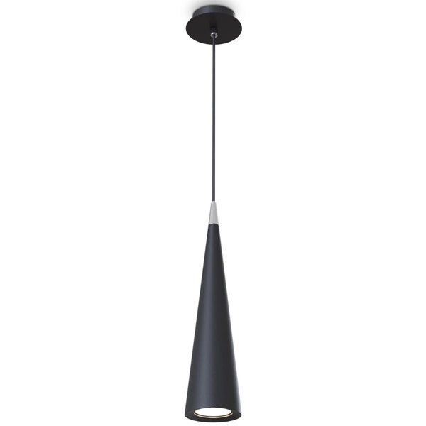 Lampa wisząca stożek Nevill P318PL-01B nad wyspę czarna