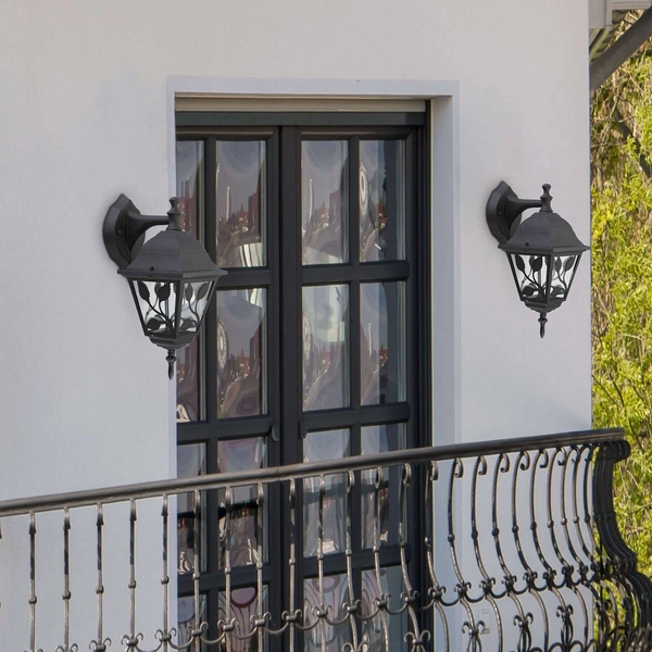 Elewacyjna LAMPA ścienna HAGA 8243 Rabalux metalowa OPRAWA vintage kinkiet do ogrodu outdoor IP44 czarna