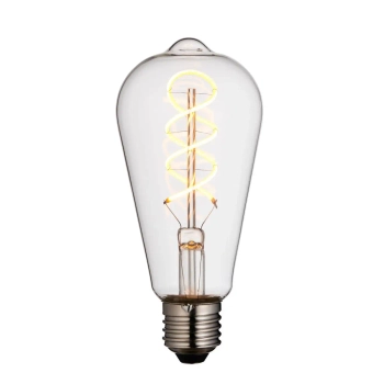 Żarnikowa żarówka gruszka Twist E27 107771 LED 4W 2200K przezroczysta