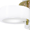Abażurowa LAMPA sufitowa DRS8006/3 21QG Elem glamour OPRAWA z kryształkami do jadalni biała mosiądz