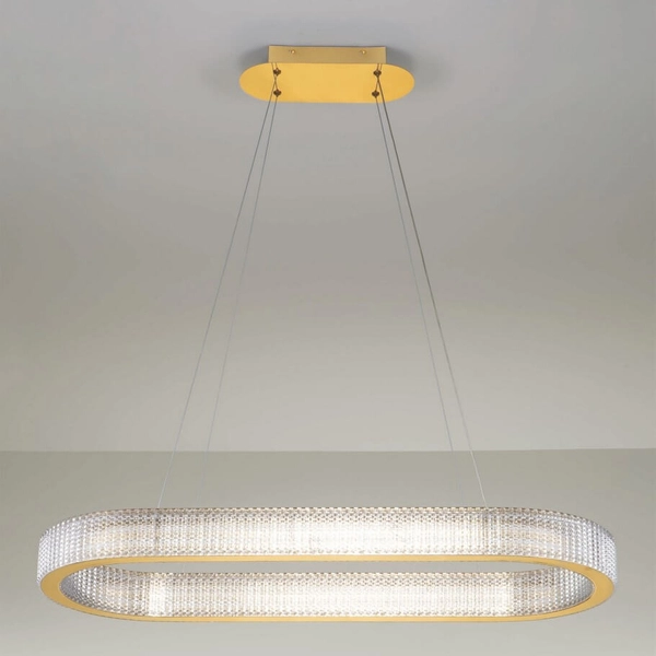 Wisząca lampa glamour YOTAU LE44730 LED 70W 3000K ściemnialna złota