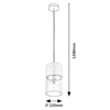 Wisząca lampa szklana Zelkova 3154 zwis nad wyspę do kuchni aluminium