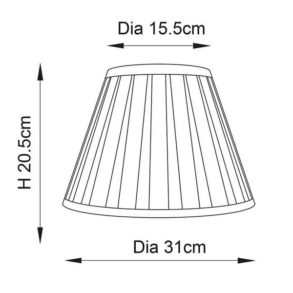 Abażur materiałowy do lampy Carla CARLA-12 31cm kremowy