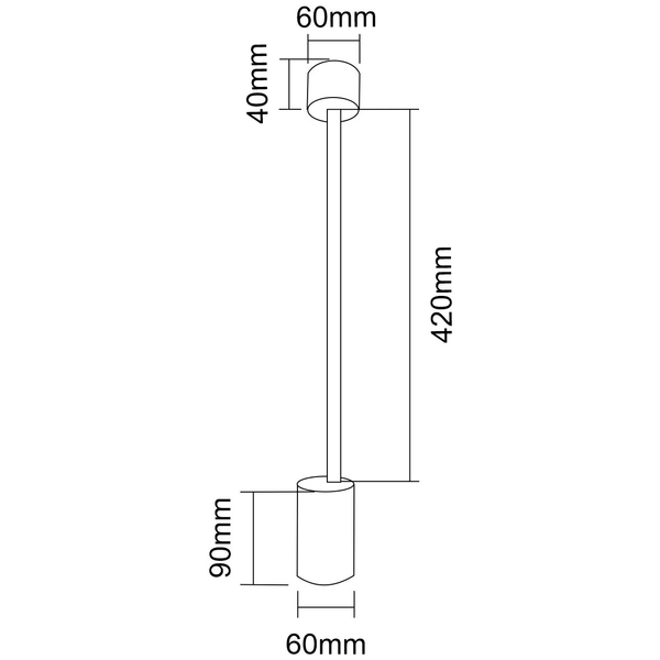 LAMPA sufitowa Tuka Nero L Orlicki Design regulowana OPRAWA metalowa downlight tuba czarna
