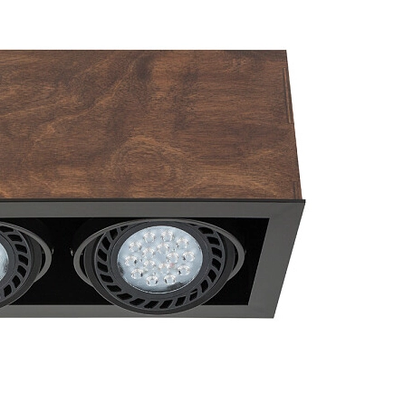 Wpuszczana lampa regulowana Box 7650 rustykalna kostka drewno