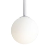 Sufitowa lampa szklana Pinne 1080PL_G4_S Aldex ball do jadalni chrom biała