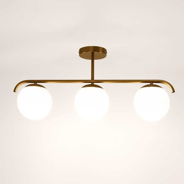Sufitowa lampa Milano ABR-LW3XE27M Abruzzo bańki do salonu złota biała