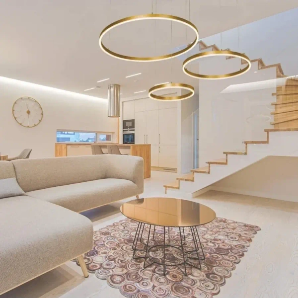 Regulowany potrójny żyrandol 1956-D LED 126W 3000K do salonu złoty