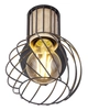 Przyścienna lampa reflektorowa Luise 54012-1S czarna drewno