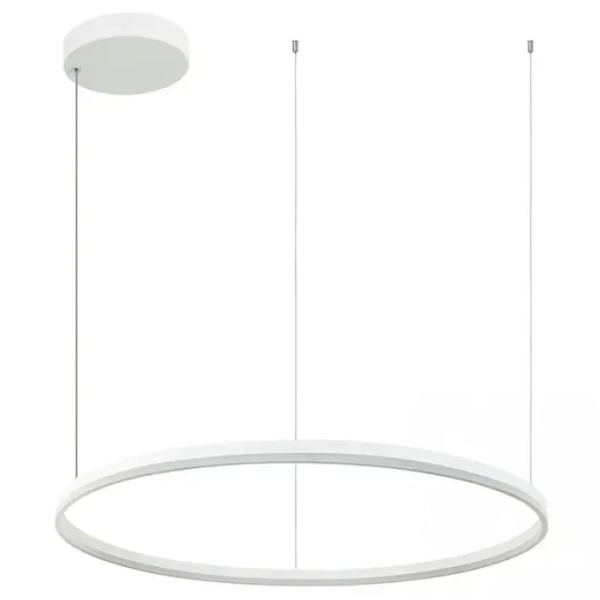 Minimalistyczna wisząca lampa 20265 LED 83W 3000K obręcz biała