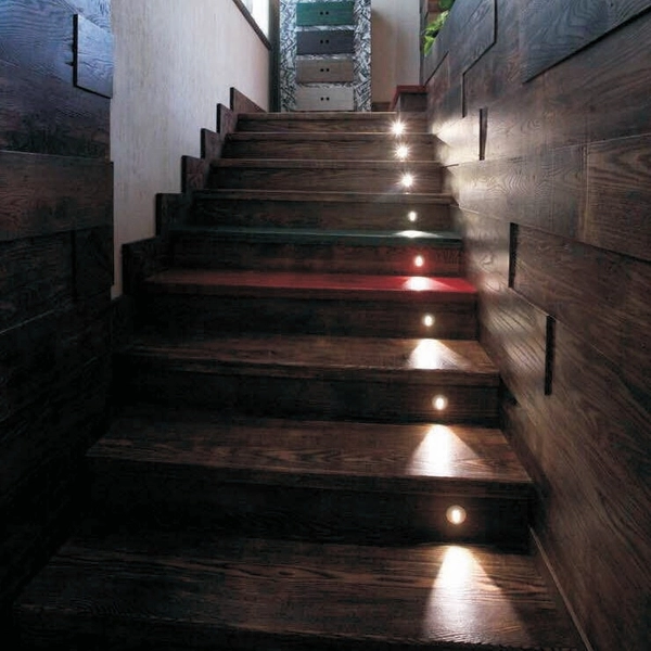 Ledowa oprawa schodowa Lesel 002 100201103 Elkim 1W 3000K czarna