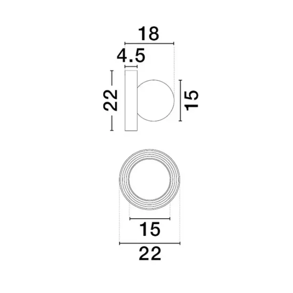 Naścienna lampa porcelanowa MALVANO LE45264 okrągła zielona