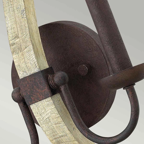 Ścienna lampa do salonu Middlefield HK-MIDDLEFIELD2 rustykalna czarna