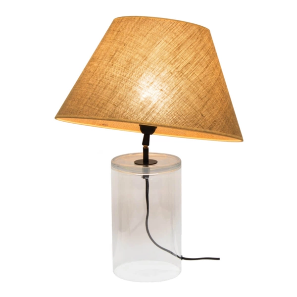 Stołowa LAMPA abażurowa VASO JUTE 779119110 Britop szklana beżowa