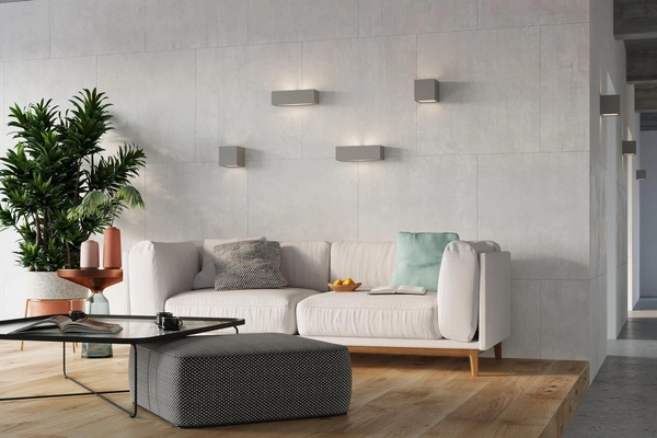 Ceramiczna LAMPA ścienna SL.0877 prostokątna OPRAWA listwa kinkiet szary