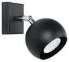 Kinkiet LAMPA ścienna SL.0443 okrągła OPRAWA regulowana kula ball czarna