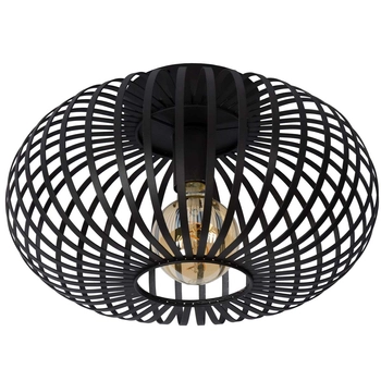 Druciana lampa sufitowa Manuela 78174/40/30 czarna do sypialni