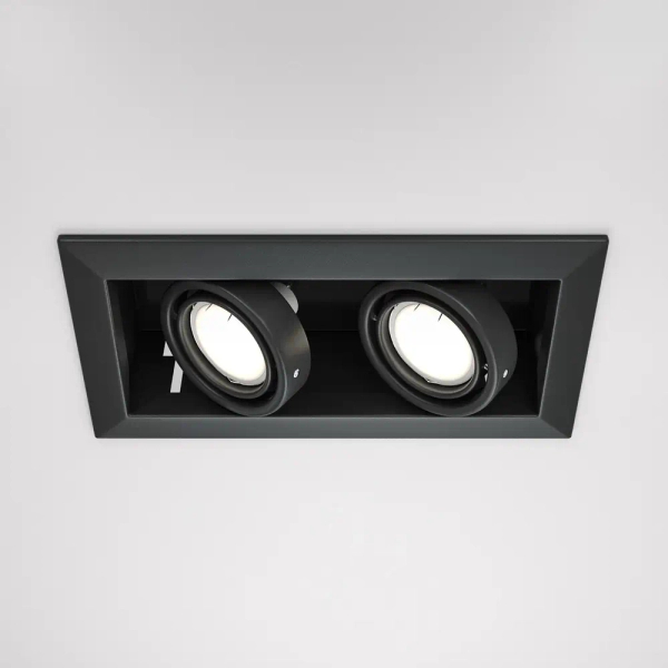 Oprawa wpuszczana modułowa podwójna LED 50W czarna Modern OUTLET