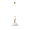 Szklana lampa wisząca glamour Antic MOD302PL-01W1 kopułowa biała złota