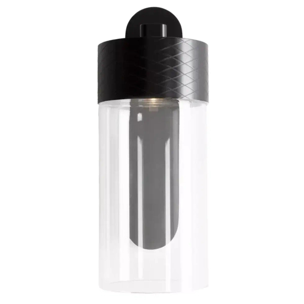 Kinkiet ścienny tuba FUSION W0412 LED 7W 3000K szklany czarny