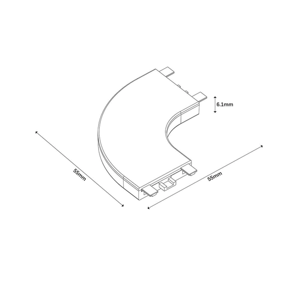 Łącznik do szyny Magnetic LP-656-MAG SLIM łącznik C SM WH biały
