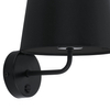 Kinkiet z włącznikiem Maja 1884 TK Lighting z abażurem nad łóżko czarny