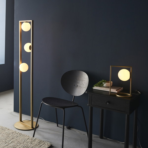 Lampa podłogowa frame L&-192494 Light& szklane kule złota