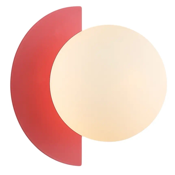 Ścienna lampa okrągła Nauti WL-37482-ROSE do sypialni biała różowa