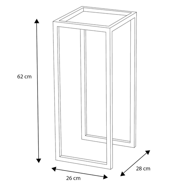 Stojak na kwiaty Kaja Home KS-07 KWIETNIK ECO M metalowy czarny