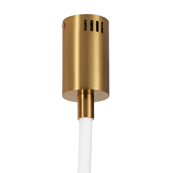 Lampa wisząca SNAKE MD1021-3 biała złota metal PVC LED 45W 3000K 3M wąż ledowy do salonu