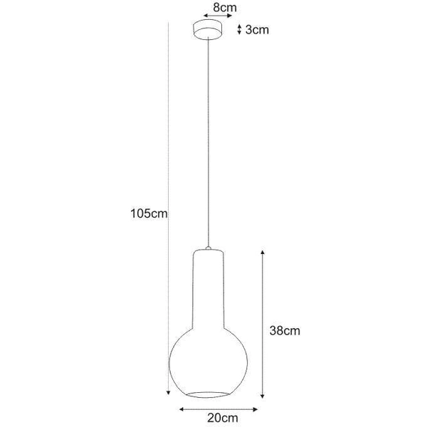 Wisząca LAMPA industrialna Arvi K-4525 Kaja metalowa OPRAWA druciany zwis biały