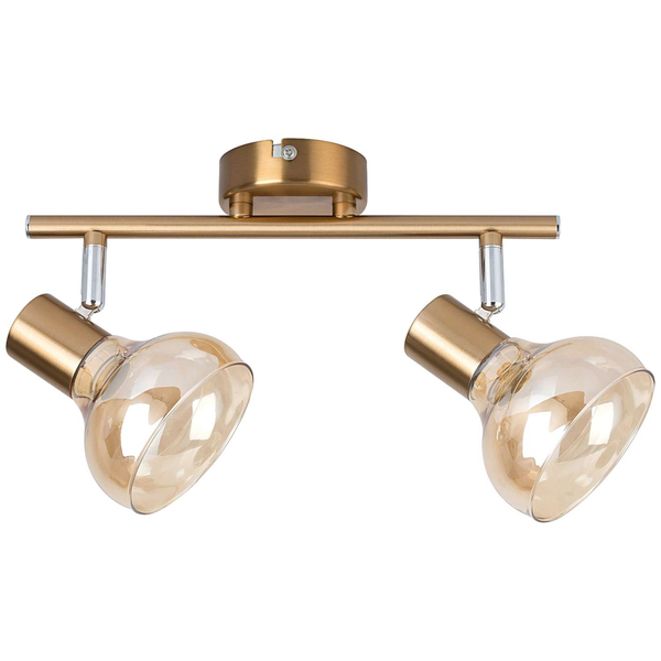 Plafon LAMPA sufitowa HOLLY 5547 Rabalux loftowa OPRAWA metalowa reflektorki szklane regulowane antyczne złoto bursztynowe