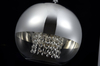 Wisząca LAMPA glamour FERMI P140-PL-170-1-N Maytoni szklana OPRAWA okrągły ZWIS kula kryształki chrom przezroczyste