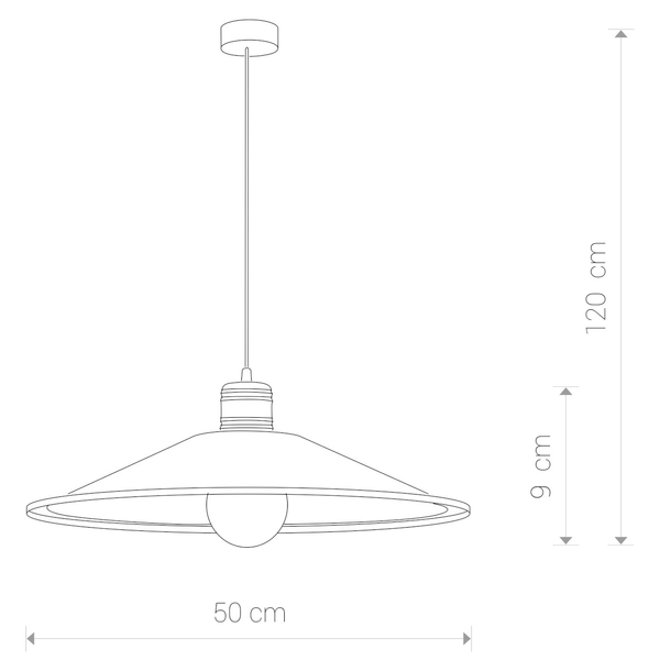 Metalowa lampa wisząca Garret 6444 retro dysk metalowy czarny
