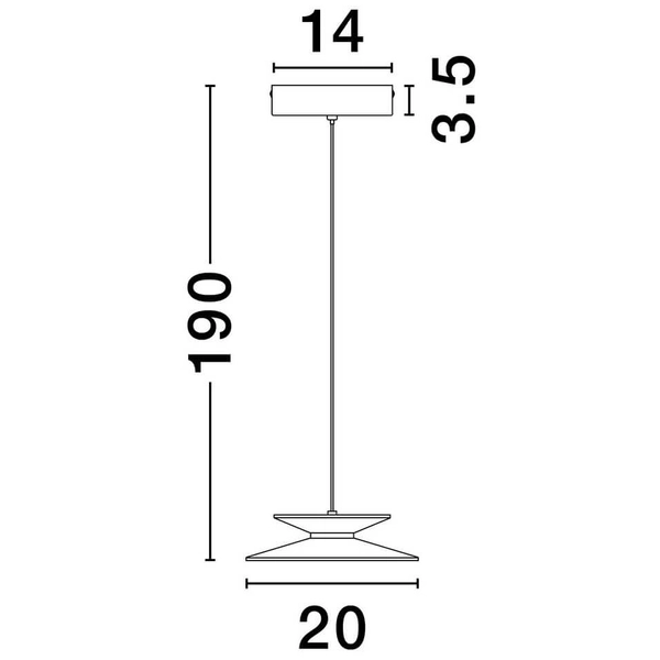 Zwisająca lampa nad stół GUANAY LE44741 LED 7W 3000K do jadalni czarna złota