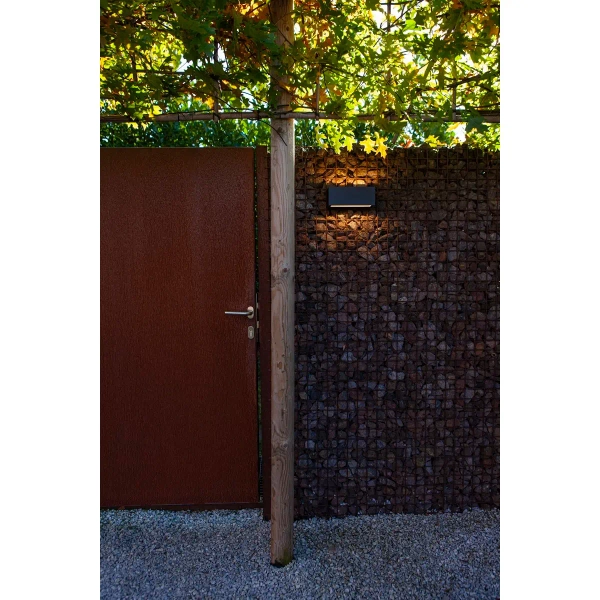 Elewacyjna LAMPA ścienna GEMINI 5189112012 Lutec prostokątna OPRAWA kinkiet LED 20W 3000K metalowy IP54 czarny