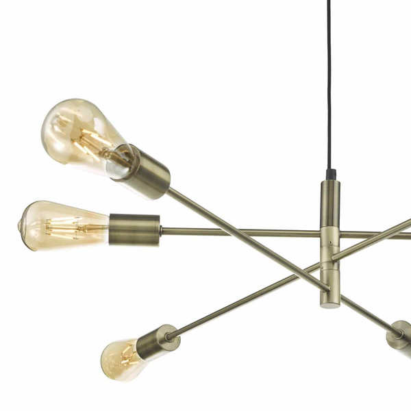 Molekułowa lampa wisząca Alana ALA0675 Dar Lighting sticks mosiądz