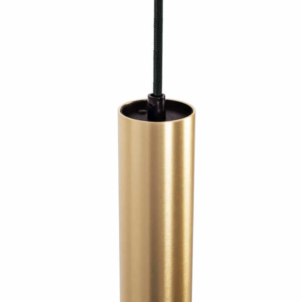 Lampa zwisająca na listwie Spoti ABR-ZLW3T-Z Abruzzo tuby złota czarna