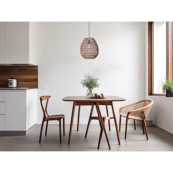 Ekologiczna lampa wisząca Parana LE42140 beżowa brązowa