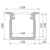 Metalowy profil do ledowych taśm EKPR6559 Eko-light 1m do podświetlenia srebrny