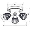 Plafon LAMPA sufitowa MODO 98-61546 Candellux okrągła OPRAWA regulowany SPOT druciane reflektorki chrom czarne