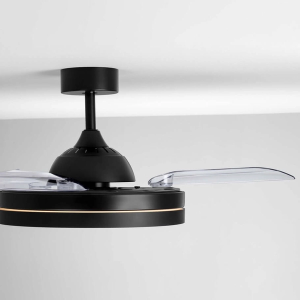 Lampowentylator sufitowy CARANAVI LE44969 LED 36W 3000-6500K z pilotem czarny