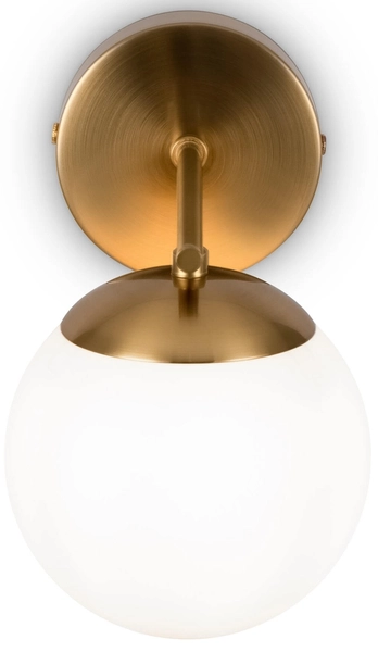 Lampa ścienna modernistyczna MOD187WL-01BS kula ball mosiądz
