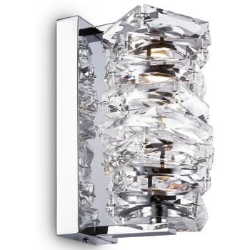 Szklany kinkiet Coli MOD124WL-L6CH3K LED 6W 3000K tuba hampton chrom