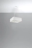 LAMPA wisząca SL.0773 kwadratowa OPRAWA zwis materiałowy biały