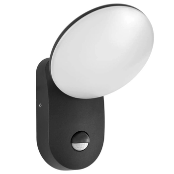 Kinkiet z czujnikiem Monti OWL-6214-S-3K Italux LED 7W 3000K IP54 czarny biały