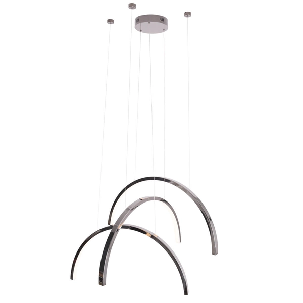 Metalowa lampa zwieszana Trioarc P0508 LED 63W 3000K czarny połysk