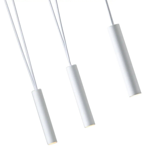 Designerska LAMPA wisząca Viva V Bianco Orlicki Design loftowa OPRAWA metalowy zwis kaskada biała